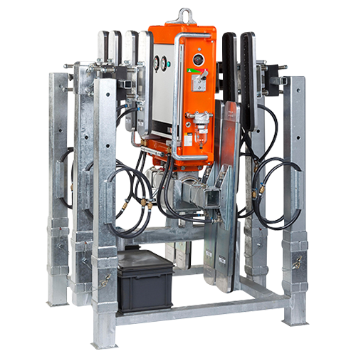 De vacuümheffer CladBoy CB5 in transportkar